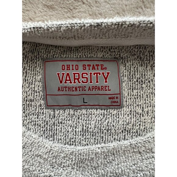 Ohio State Varsity Sweatshirt Gray & Red Large - Picture 4 of 7